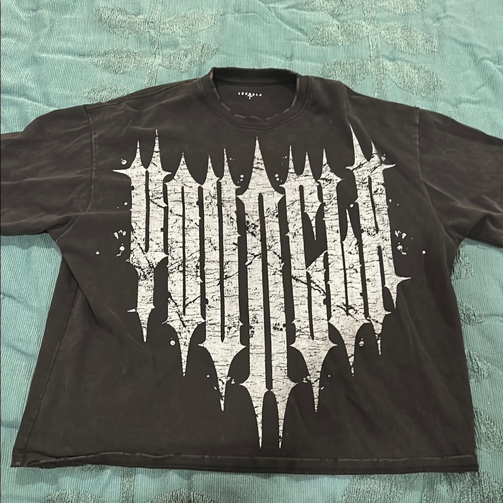 Black Graphic Shirt by YoungLA Large Oversized